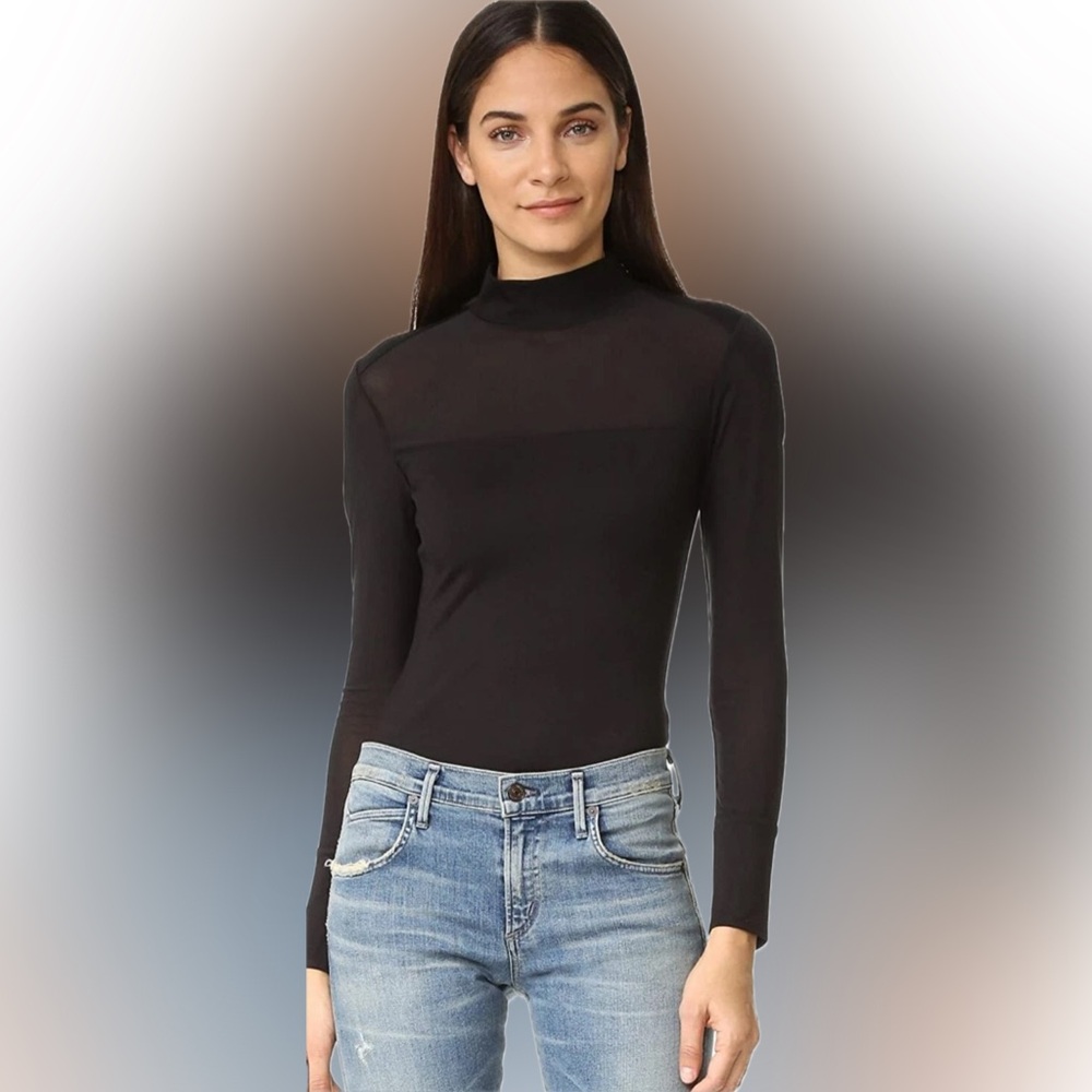 Kendall + Kylie Black High Neck Bodysuit """NWT"""